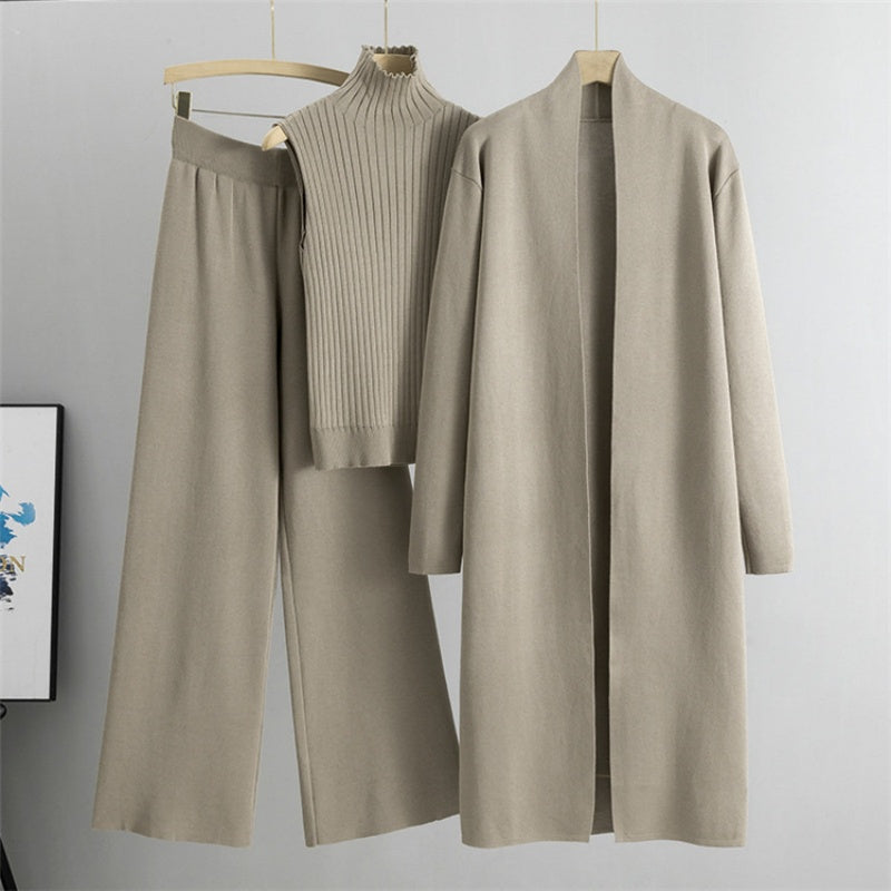 🔥Hot Sale 50% OFF -- free shipping👚3-Piece Set - Autumn Sleeveless Vest & Cardigan & Trousers