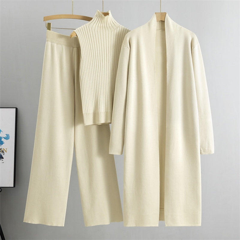 🔥Hot Sale 50% OFF -- free shipping👚3-Piece Set - Autumn Sleeveless Vest & Cardigan & Trousers