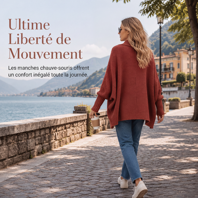 💖Soldes ! Prix cassés💖Cardigan en maille épaisse à manches chauve-souris pour femme