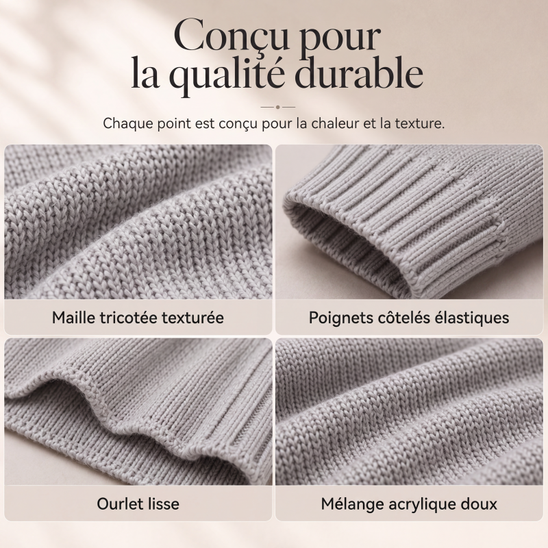 💖Soldes ! Prix cassés💖Cardigan en maille épaisse à manches chauve-souris pour femme