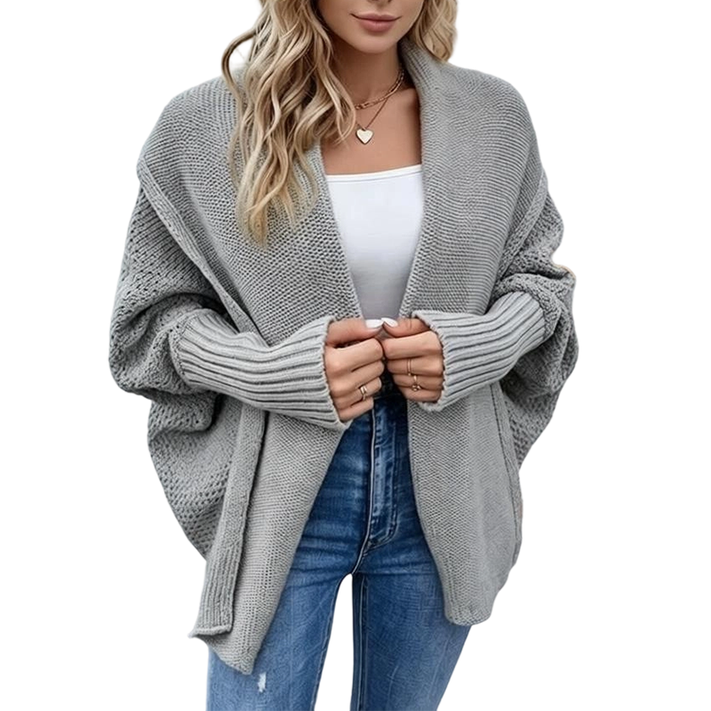 💖Soldes ! Prix cassés💖Cardigan en maille épaisse à manches chauve-souris pour femme