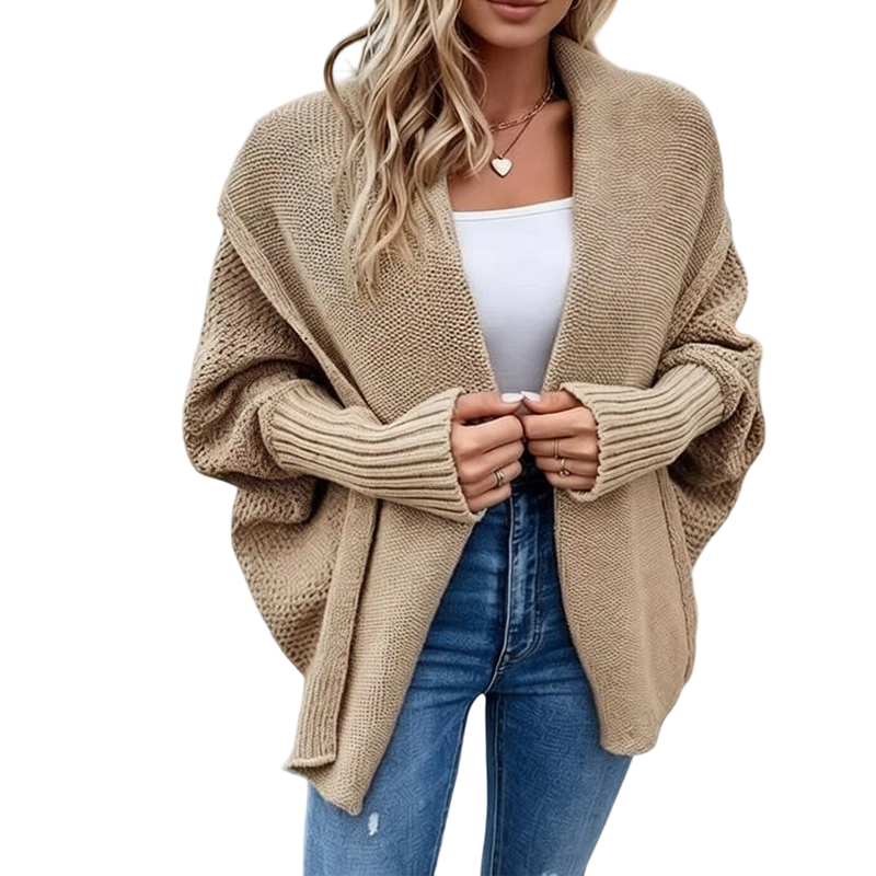 💖Soldes ! Prix cassés💖Cardigan en maille épaisse à manches chauve-souris pour femme