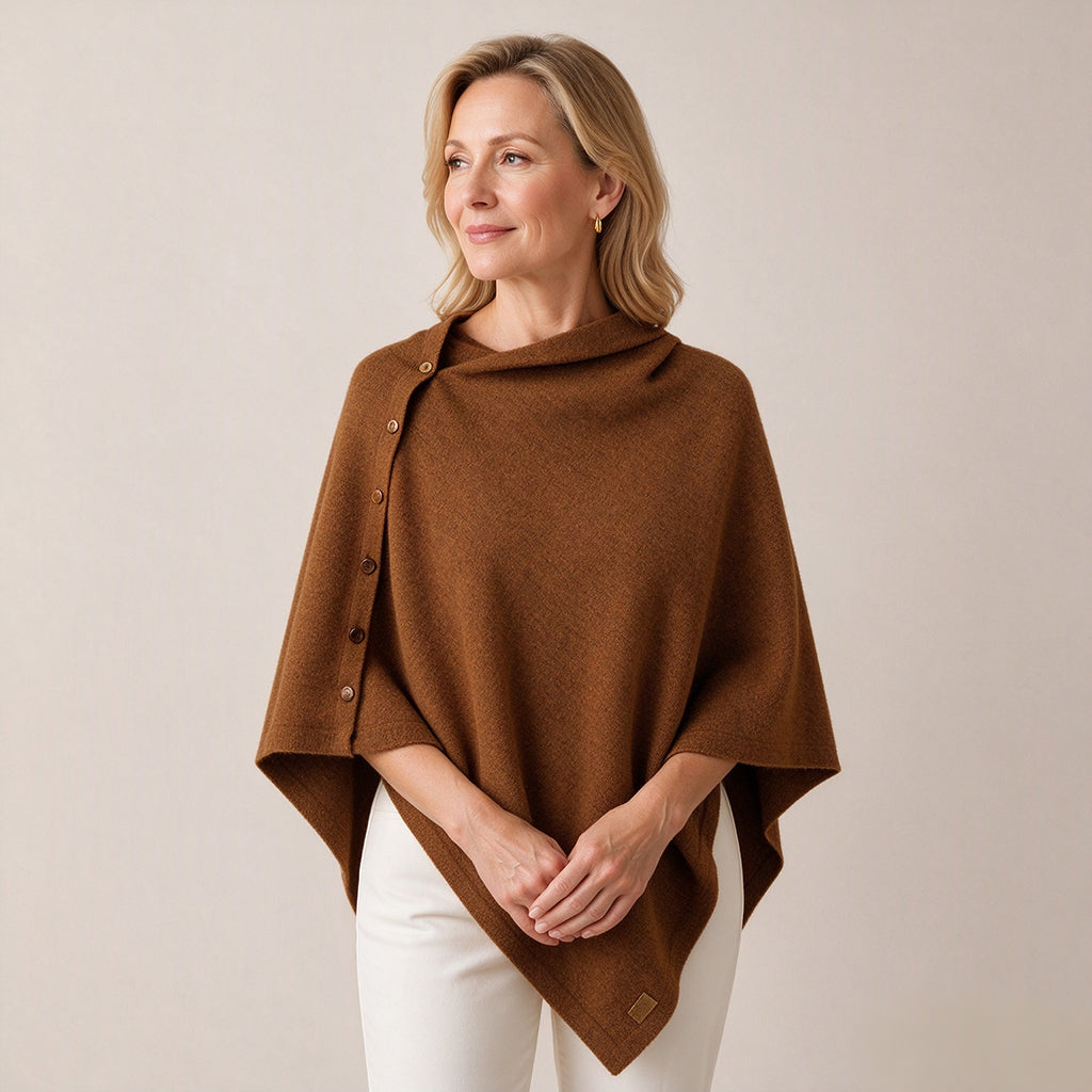 💖Soldes ! Prix cassés💖Poncho châle en maille douce pour femme