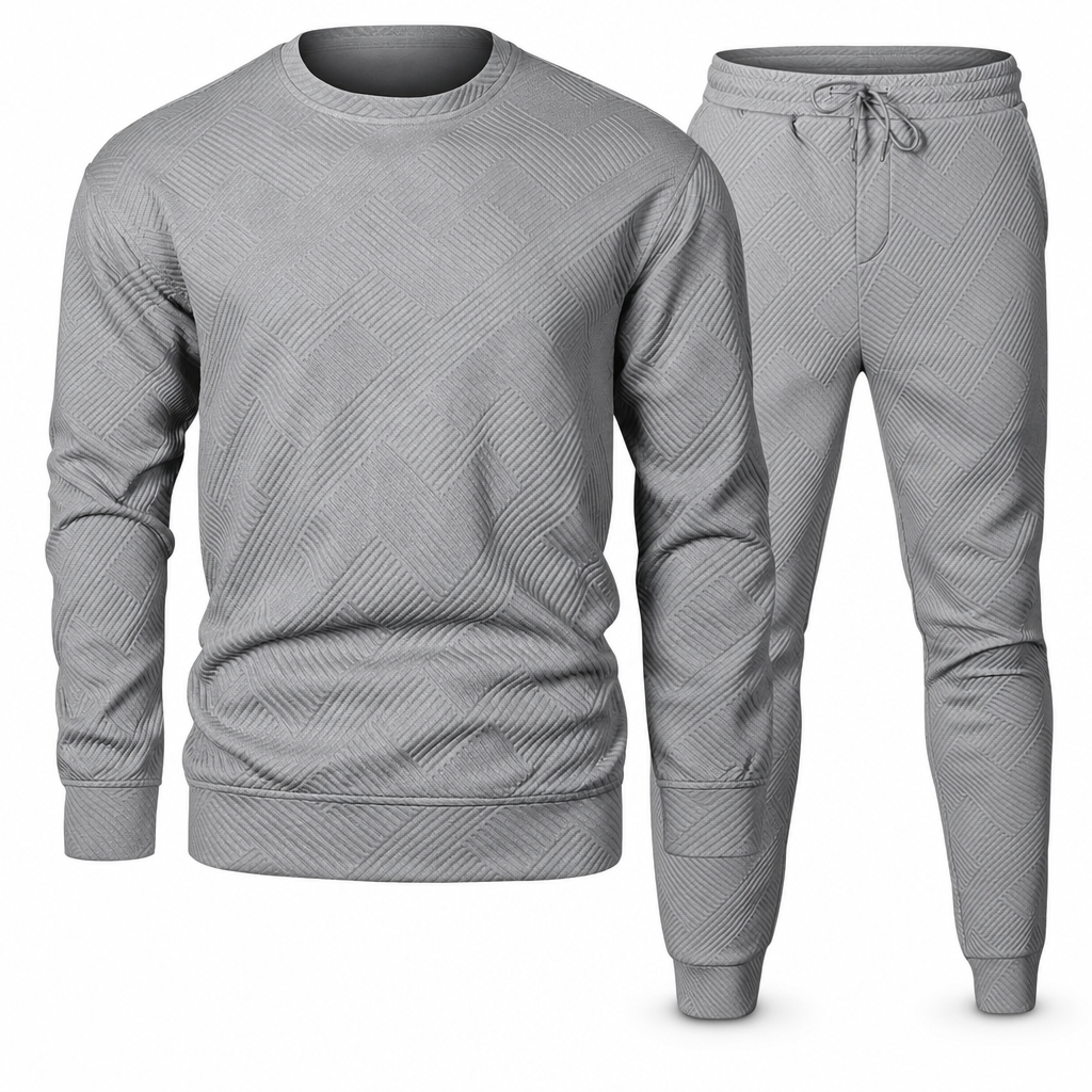 Ensemble de maille décontracté pour homme, Pull en tricot jacquard à col rond pour l'automne et l'hiver