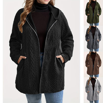 📢50% DE RÉDUCTION ! ⏳⏰ Veste Ample à Capuche avec Tissage Texturé – Confort Ultra-Doux, Coupe Flatteuse & Style Élégant en 5 Couleurs ⚡