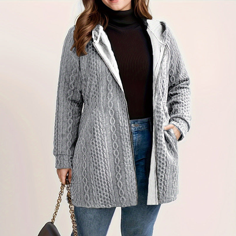 📢50% DE RÉDUCTION ! ⏳⏰ Veste Ample à Capuche avec Tissage Texturé – Confort Ultra-Doux, Coupe Flatteuse & Style Élégant en 5 Couleurs ⚡