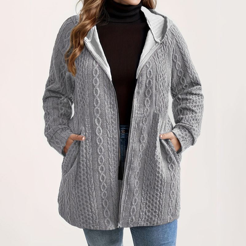 📢50% DE RÉDUCTION ! ⏳⏰ Veste Ample à Capuche avec Tissage Texturé – Confort Ultra-Doux, Coupe Flatteuse & Style Élégant en 5 Couleurs ⚡