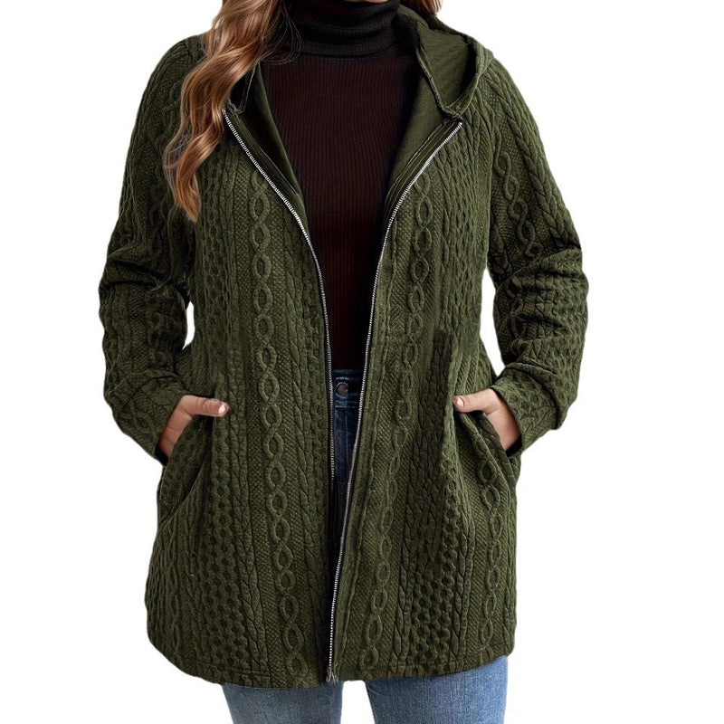 📢50% DE RÉDUCTION ! ⏳⏰ Veste Ample à Capuche avec Tissage Texturé – Confort Ultra-Doux, Coupe Flatteuse & Style Élégant en 5 Couleurs ⚡