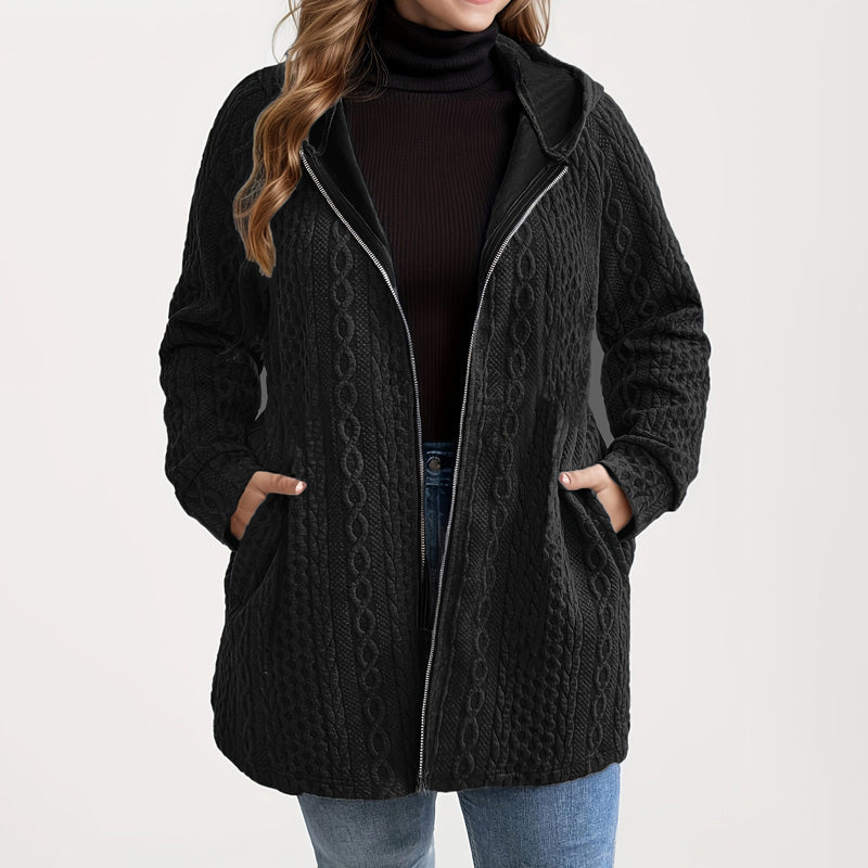 📢50% DE RÉDUCTION ! ⏳⏰ Veste Ample à Capuche avec Tissage Texturé – Confort Ultra-Doux, Coupe Flatteuse & Style Élégant en 5 Couleurs ⚡