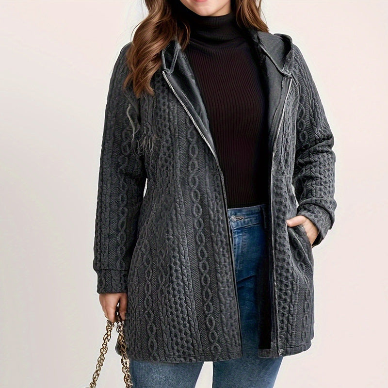 📢50% DE RÉDUCTION ! ⏳⏰ Veste Ample à Capuche avec Tissage Texturé – Confort Ultra-Doux, Coupe Flatteuse & Style Élégant en 5 Couleurs ⚡