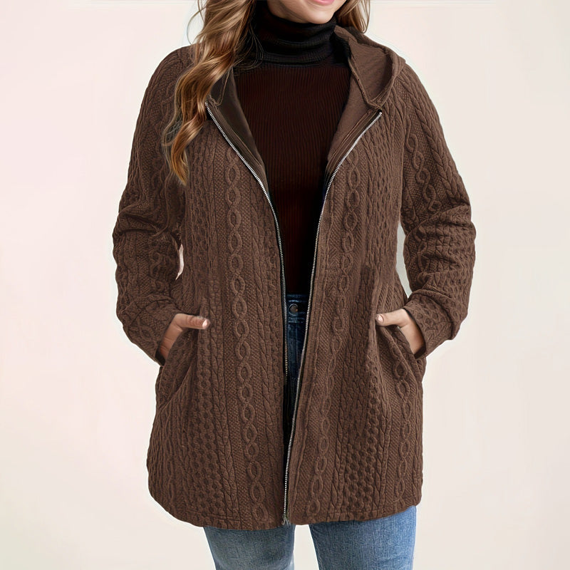 📢50% DE RÉDUCTION ! ⏳⏰ Veste Ample à Capuche avec Tissage Texturé – Confort Ultra-Doux, Coupe Flatteuse & Style Élégant en 5 Couleurs ⚡