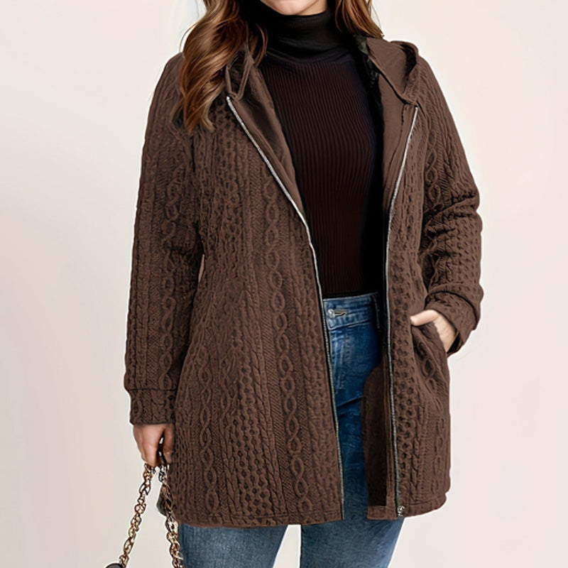 📢50% DE RÉDUCTION ! ⏳⏰ Veste Ample à Capuche avec Tissage Texturé – Confort Ultra-Doux, Coupe Flatteuse & Style Élégant en 5 Couleurs ⚡
