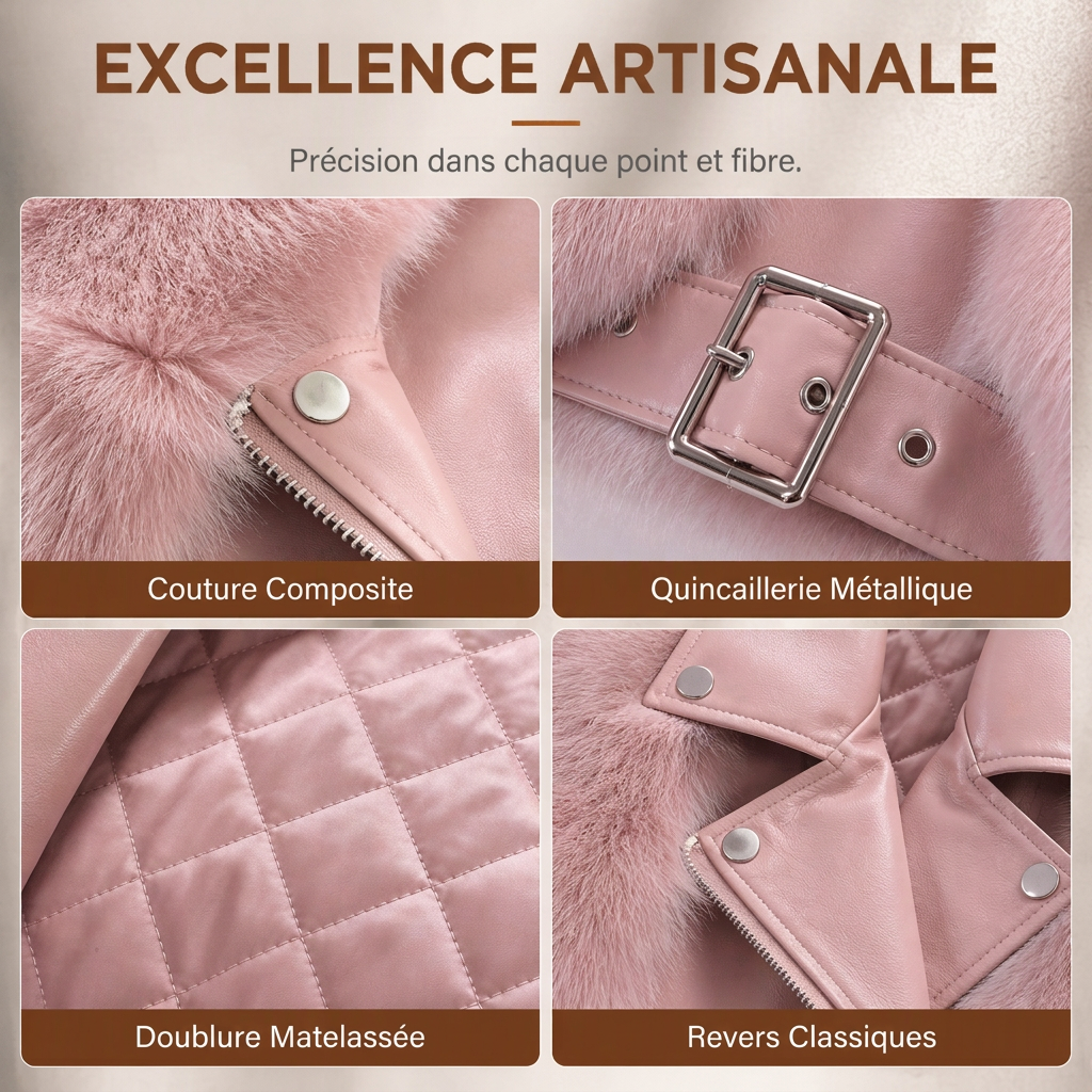 👜 -50 % sur toute la mode femme ! ✨Manteau d'hiver court en fausse fourrure pour femme
