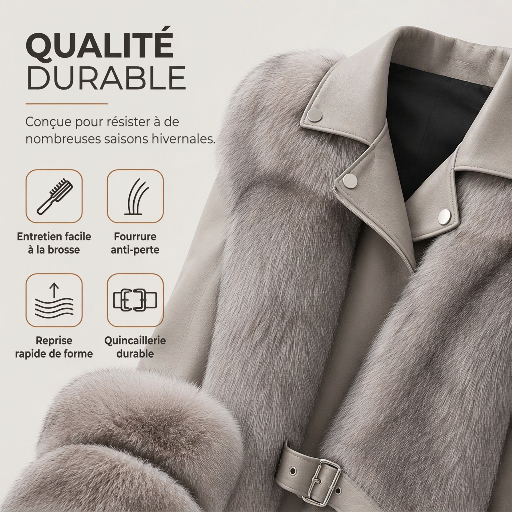 👜 -50 % sur toute la mode femme ! ✨Manteau d'hiver court en fausse fourrure pour femme