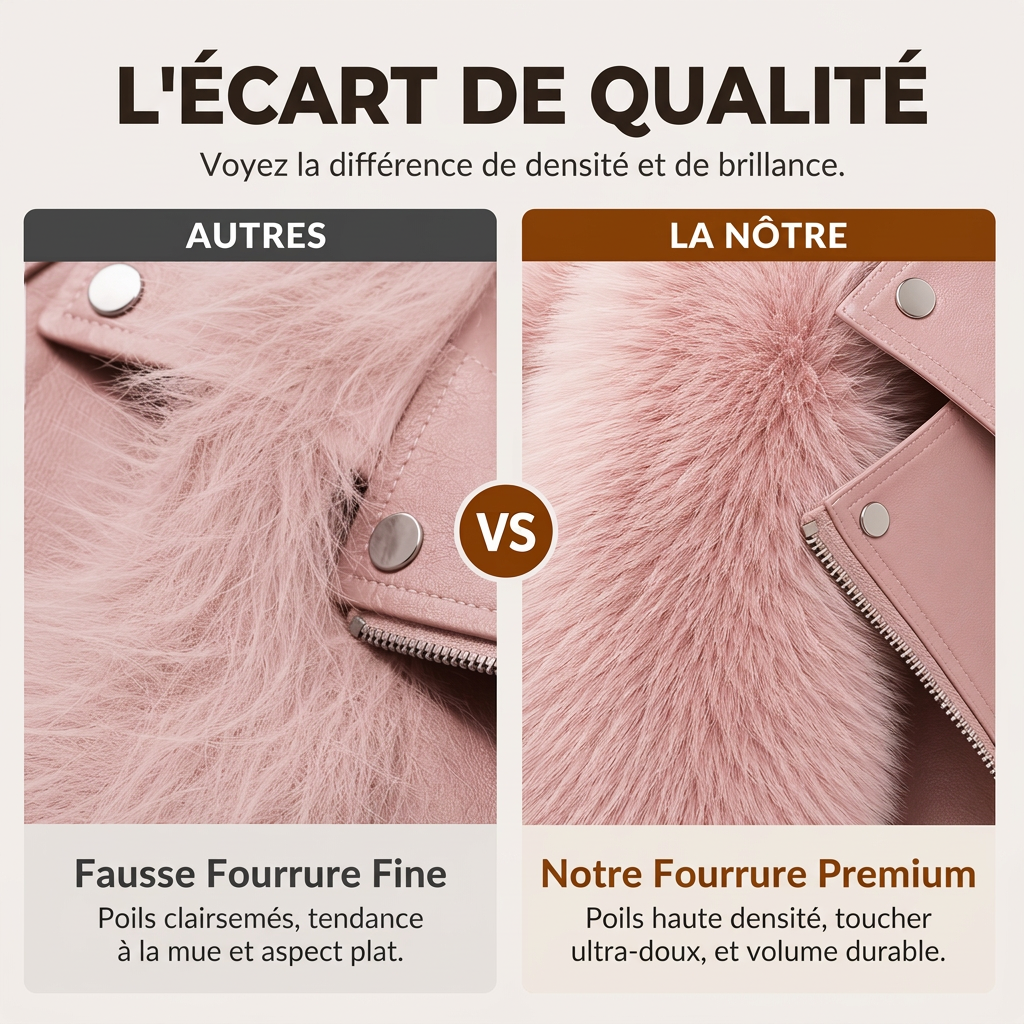 👜 -50 % sur toute la mode femme ! ✨Manteau d'hiver court en fausse fourrure pour femme