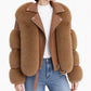 👜 -50 % sur toute la mode femme ! ✨Manteau d'hiver court en fausse fourrure pour femme