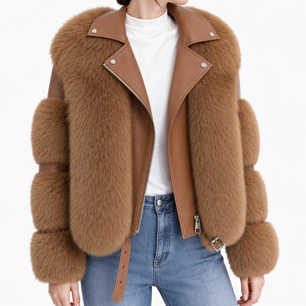 👜 -50 % sur toute la mode femme ! ✨Manteau d'hiver court en fausse fourrure pour femme