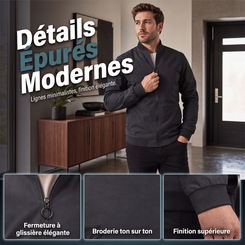💖Soldes ! Prix cassés💖Blouson bomber décontracté classique pour homme