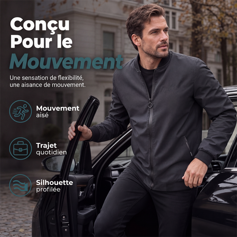 💖Soldes ! Prix cassés💖Blouson bomber décontracté classique pour homme