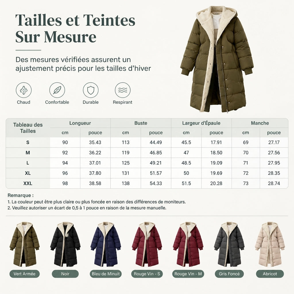 Manteau cardigan slim à manches longues, à capuche et double face de couleur unie