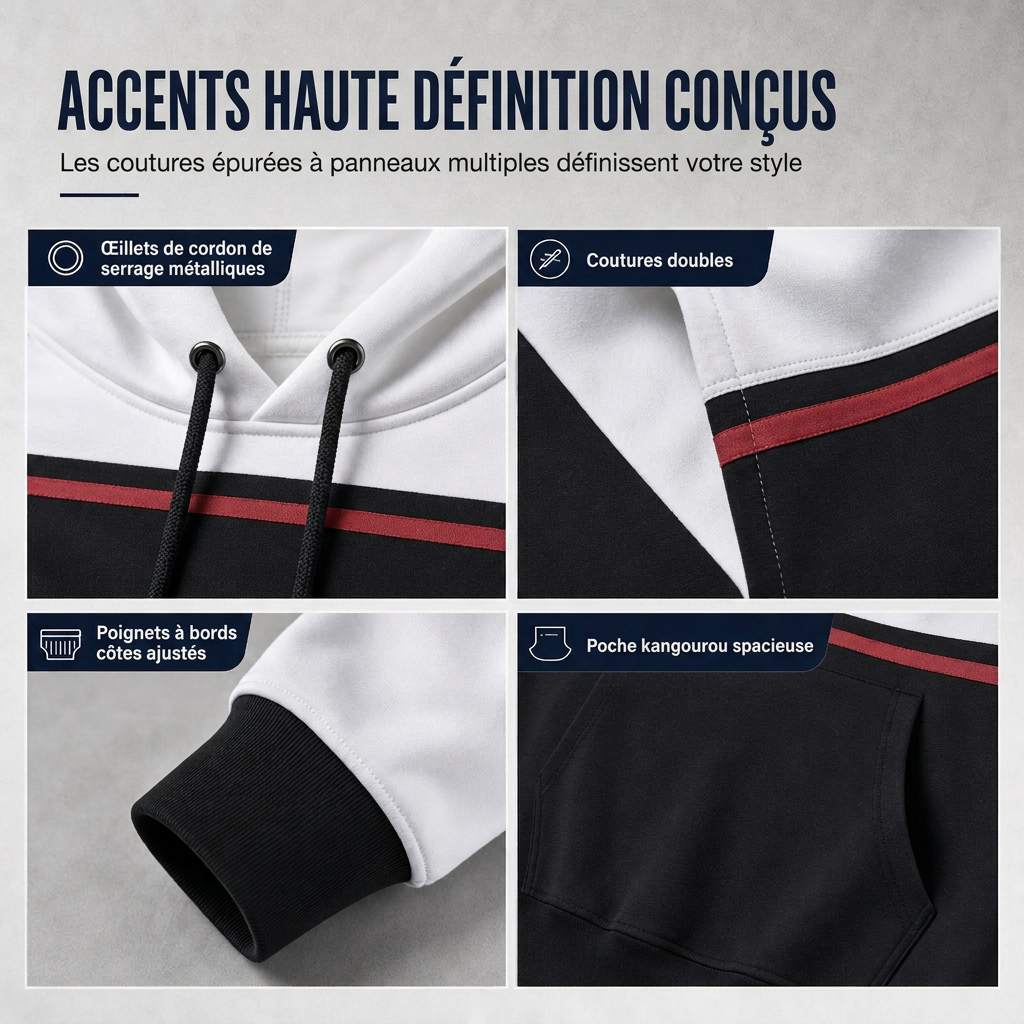 Ensemble de survêtement à capuche imprimé pour homme