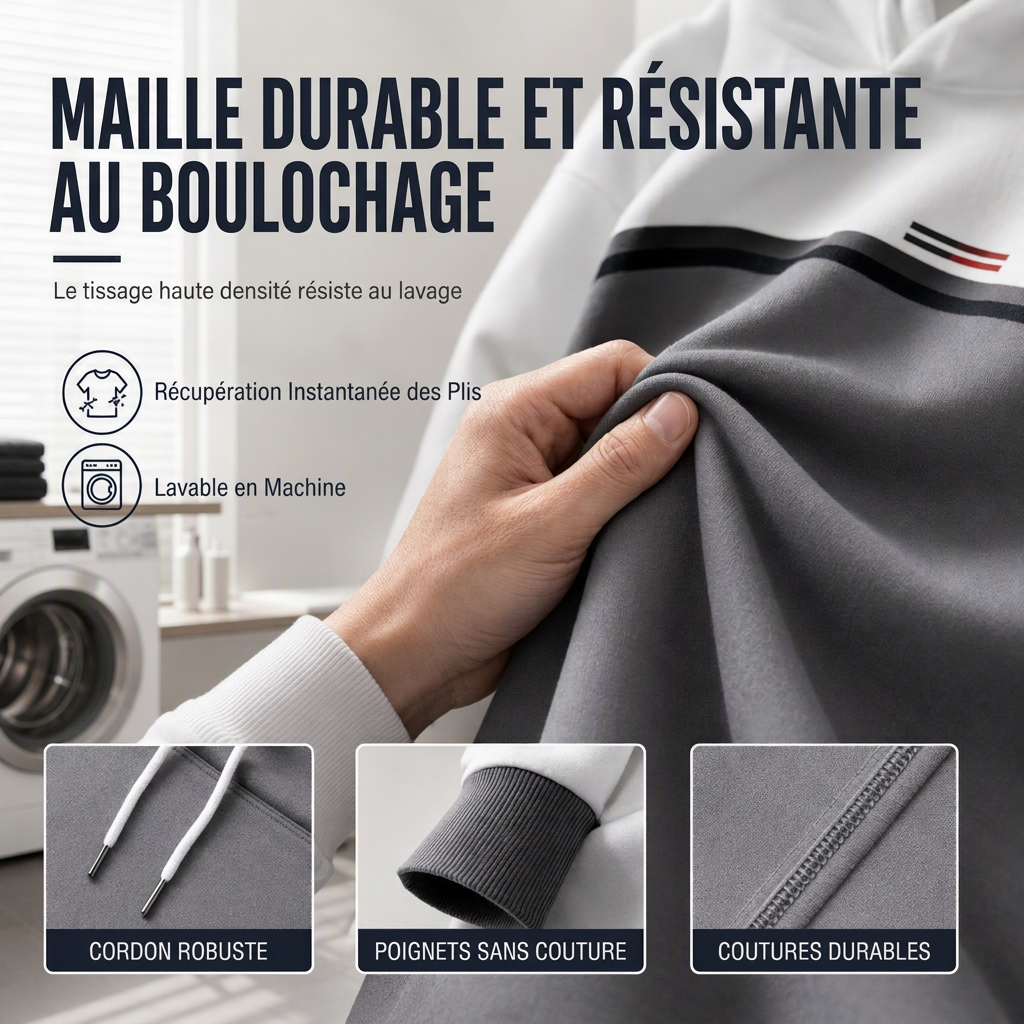 Ensemble de survêtement à capuche imprimé pour homme