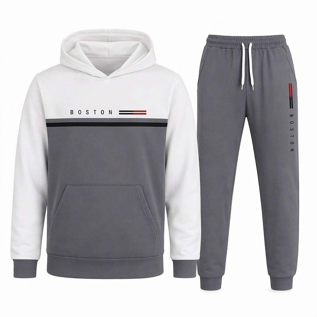Ensemble de survêtement à capuche imprimé pour homme