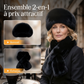 💖Soldes ! Prix cassés💖Ensemble chaud d'hiver : écharpe et bonnet en peluche épaisse