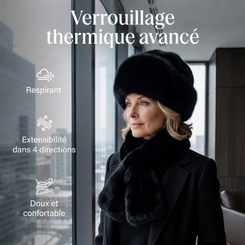 💖Soldes ! Prix cassés💖Ensemble chaud d'hiver : écharpe et bonnet en peluche épaisse