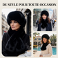 💖Soldes ! Prix cassés💖Ensemble chaud d'hiver : écharpe et bonnet en peluche épaisse