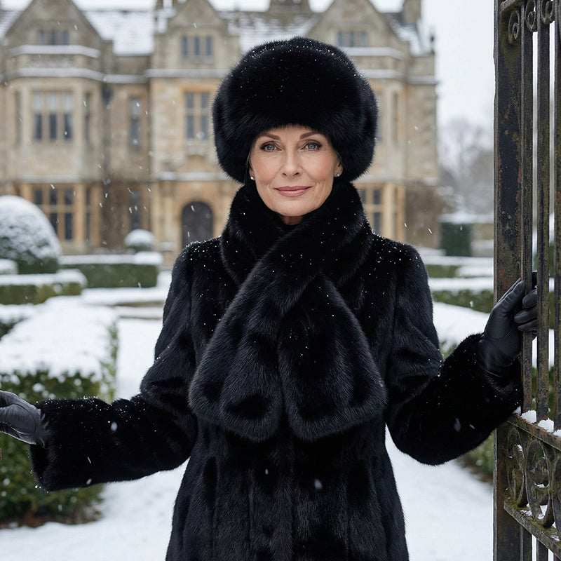 💖Soldes ! Prix cassés💖Ensemble chaud d'hiver : écharpe et bonnet en peluche épaisse