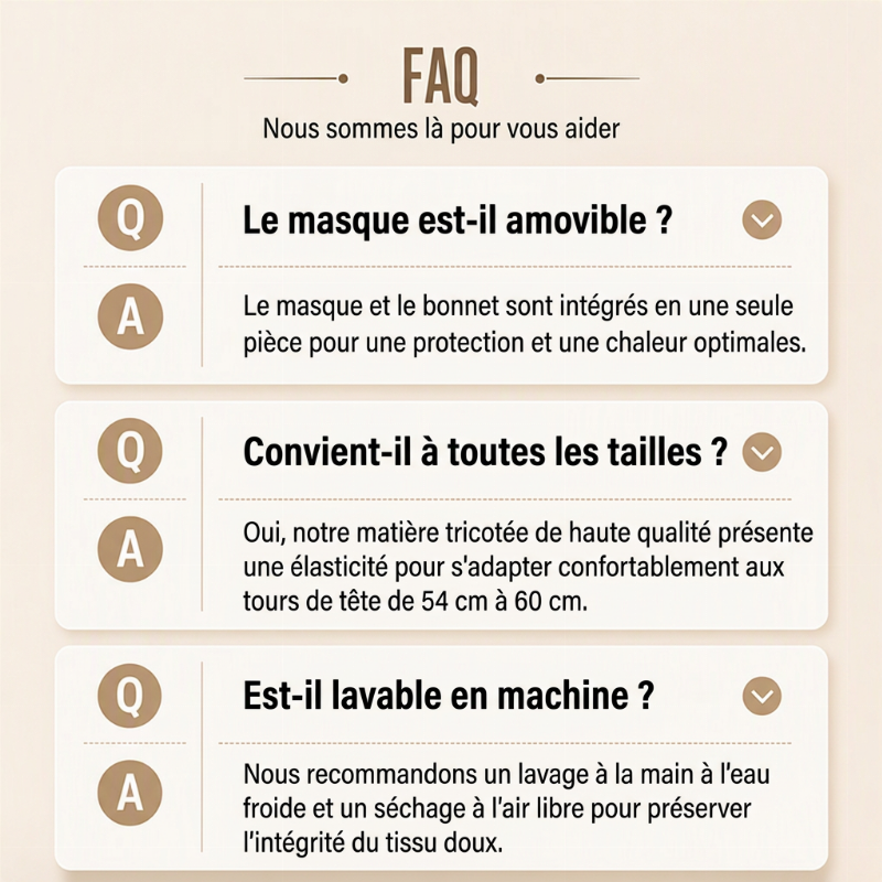 ⏳Liquidation totale⏳Bonnet thermique d'hiver pour femme avec masque facial intégré