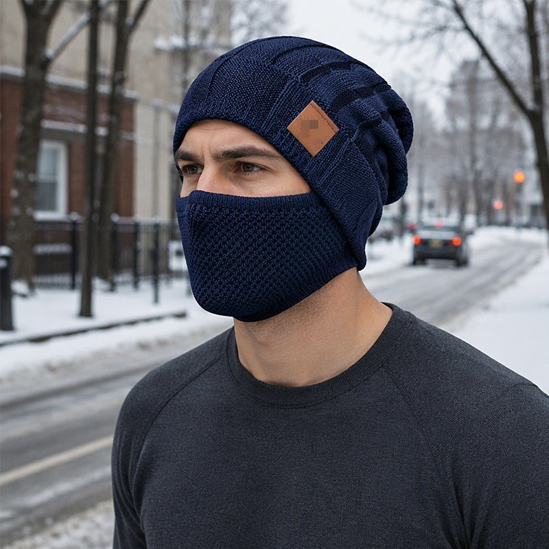 ⏳Liquidation totale⏳Bonnet thermique d'hiver pour femme avec masque facial intégré