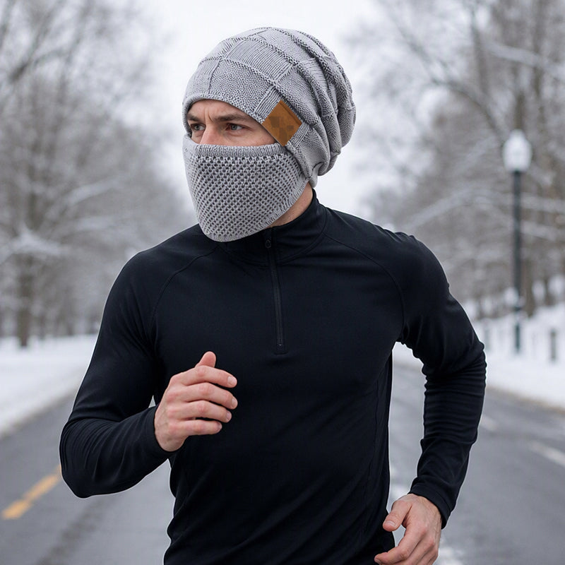 ⏳Liquidation totale⏳Bonnet thermique d'hiver pour femme avec masque facial intégré