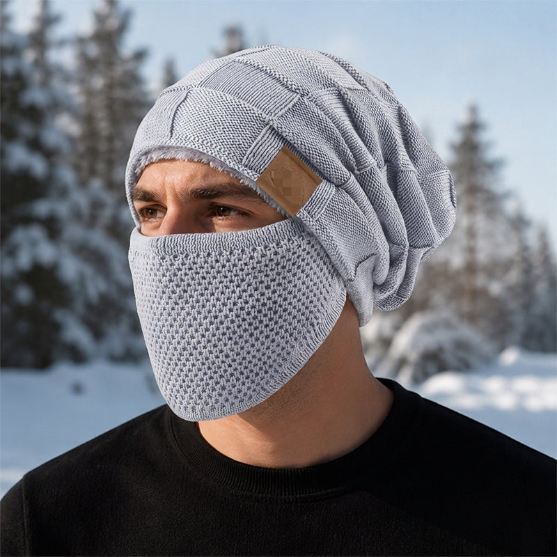 ⏳Liquidation totale⏳Bonnet thermique d'hiver pour femme avec masque facial intégré