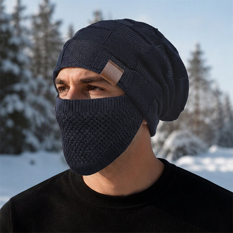⏳Liquidation totale⏳Bonnet thermique d'hiver pour femme avec masque facial intégré