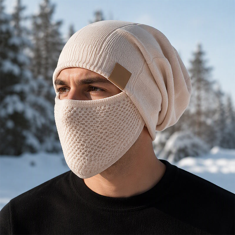 ⏳Liquidation totale⏳Bonnet thermique d'hiver pour femme avec masque facial intégré