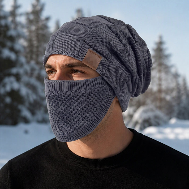 ⏳Liquidation totale⏳Bonnet thermique d'hiver pour femme avec masque facial intégré