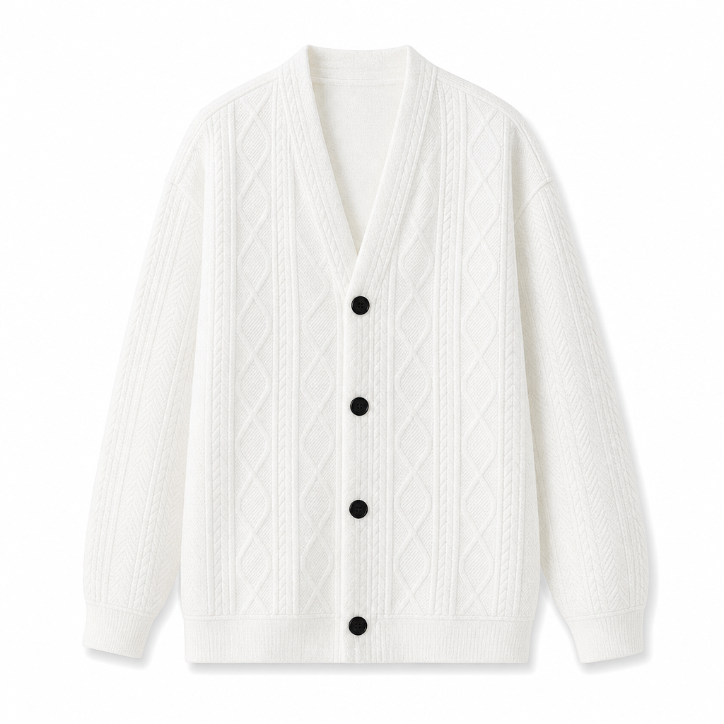 ⏳Liquidation totale⏳Cardigan en maille jacquard ample pour homme