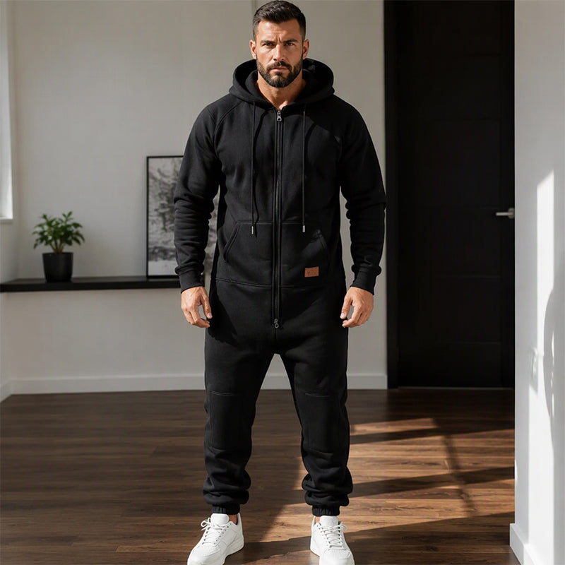 Combinaison à capuche thermique décontractée et confortable pour homme