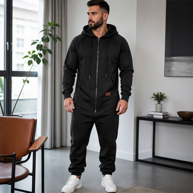 Combinaison à capuche thermique décontractée et confortable pour homme