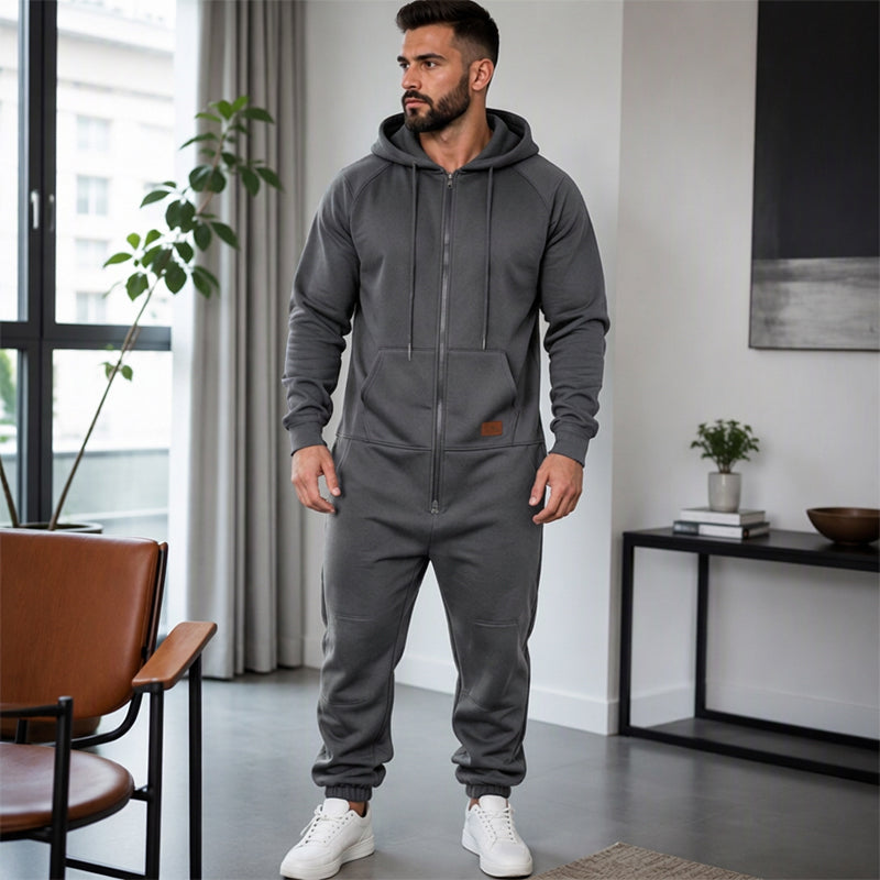 Combinaison à capuche thermique décontractée et confortable pour homme