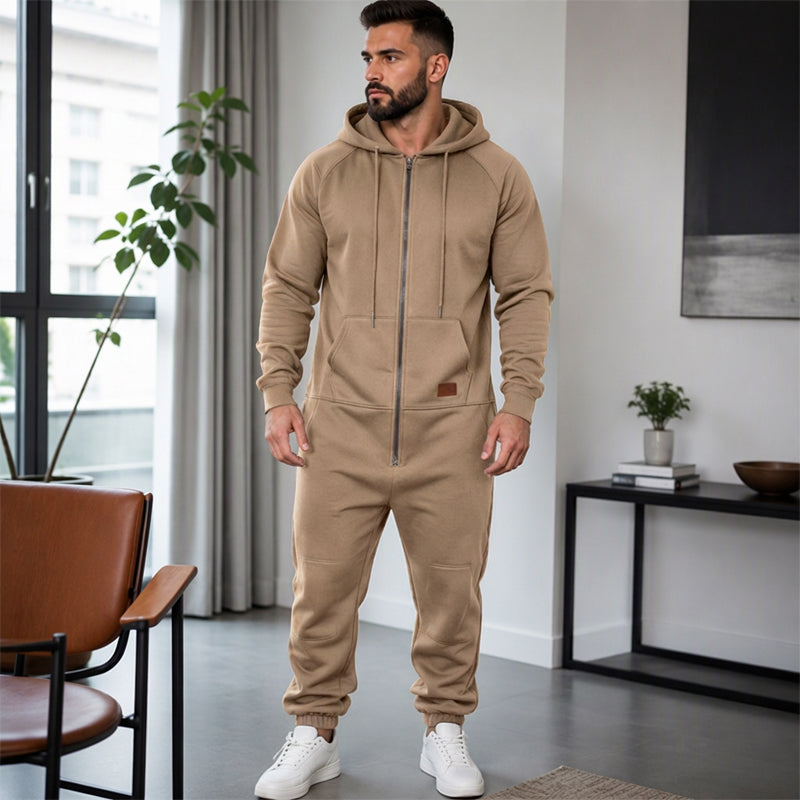Combinaison à capuche thermique décontractée et confortable pour homme