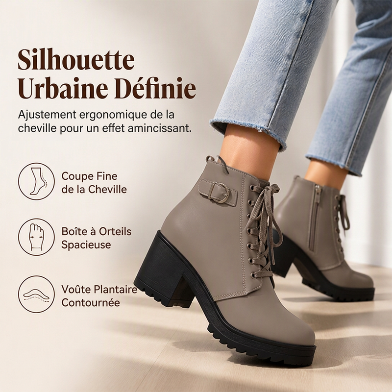 ⏳Liquidation totale⏳Bottines à talon bloc et plateforme pour femme