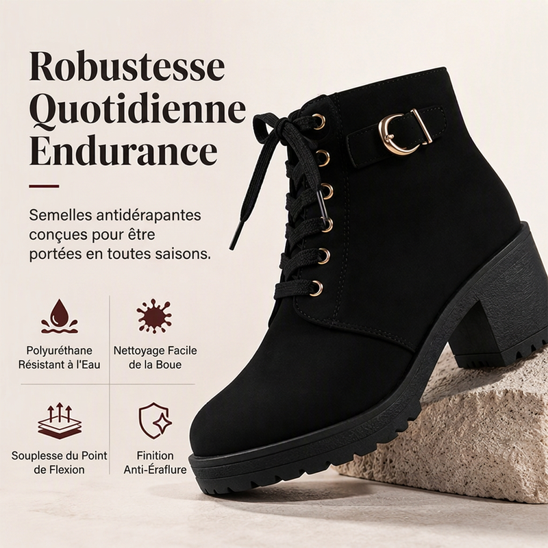 ⏳Liquidation totale⏳Bottines à talon bloc et plateforme pour femme