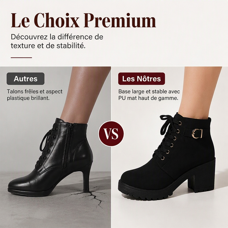 ⏳Liquidation totale⏳Bottines à talon bloc et plateforme pour femme