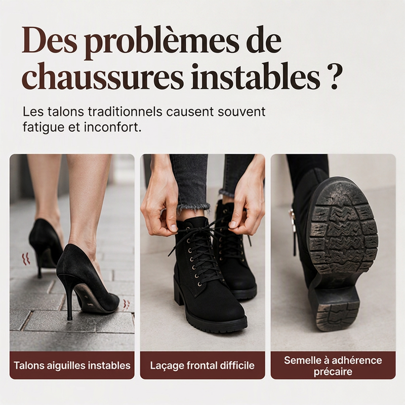 ⏳Liquidation totale⏳Bottines à talon bloc et plateforme pour femme