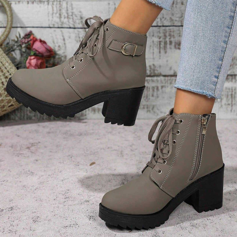 ⏳Liquidation totale⏳Bottines à talon bloc et plateforme pour femme