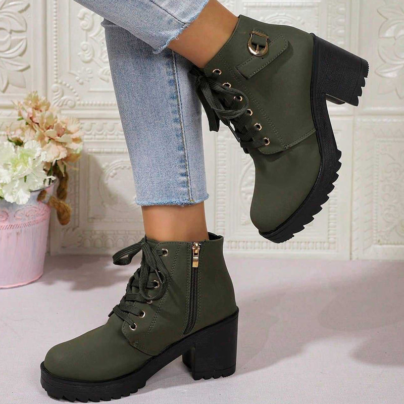 ⏳Liquidation totale⏳Bottines à talon bloc et plateforme pour femme