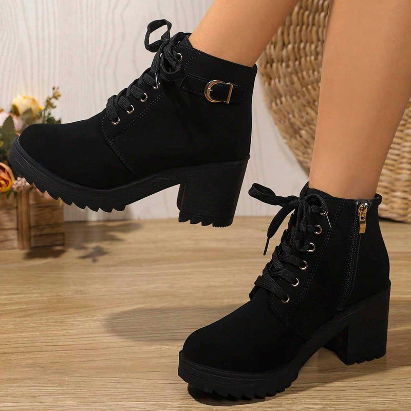 ⏳Liquidation totale⏳Bottines à talon bloc et plateforme pour femme